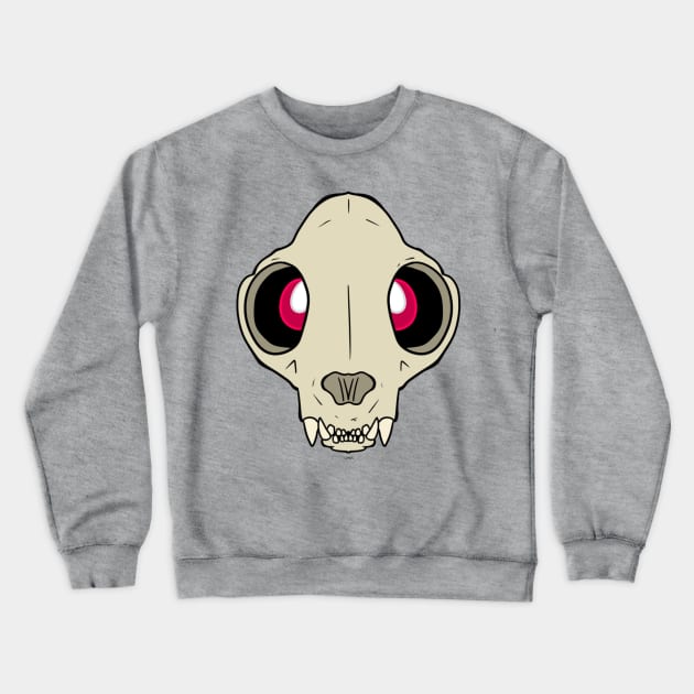 Cat skull (peek) Crewneck Sweatshirt by KawaiiFer